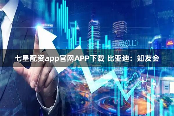 七星配资app官网APP下载 比亚迪：知友会